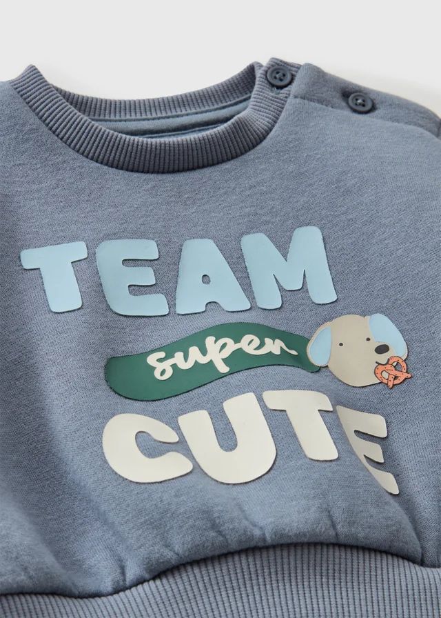 Baby Blue Dog Sweatshirt (0-23mths)
