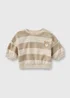 Baby Stone Teddy Bear Stripe Sweatshirt (0-23mths) - Up to 1 Month Image 1