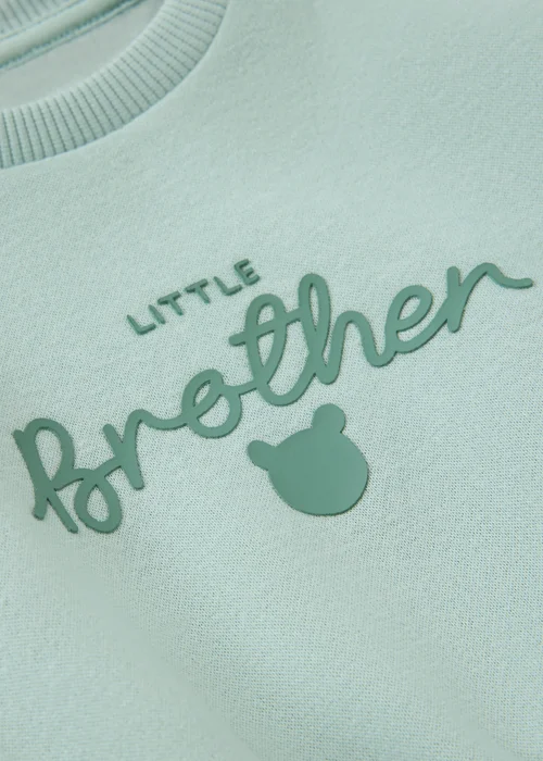 Baby Blue Little Brother Sweatshirt (0-23mths) - Up to 1 Month Image 2