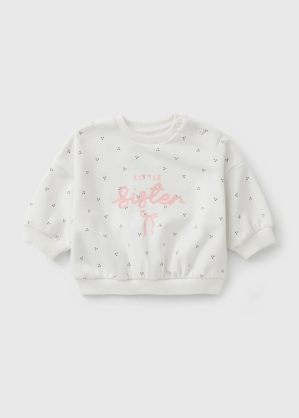 Baby Cream Little Sister Sweatshirt (0 - 23mths) - Up to 1 Month Image 1
