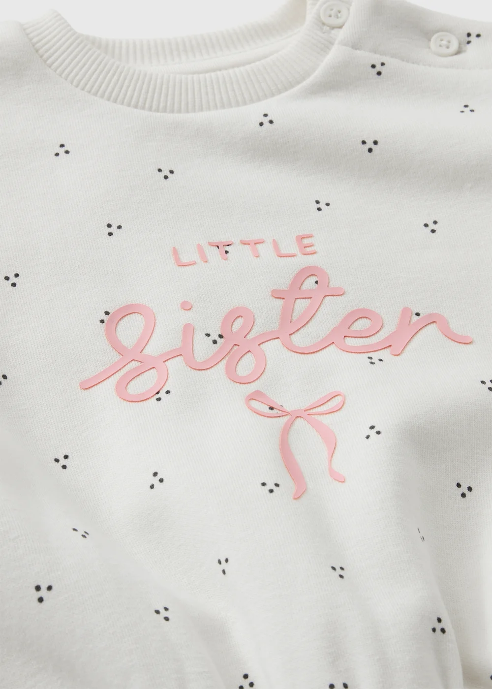 Baby Cream Little Sister Sweatshirt (0 - 23mths) - Up to 1 Month Image 2