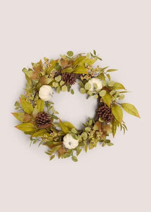 Green & Cream Wreath Image 1