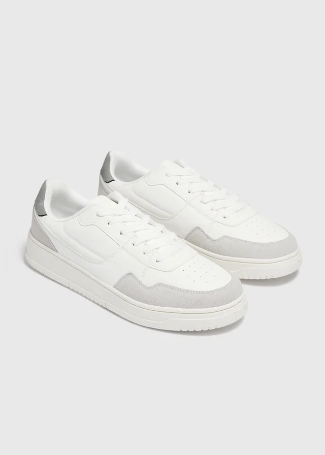 White Retro Smart Trainers