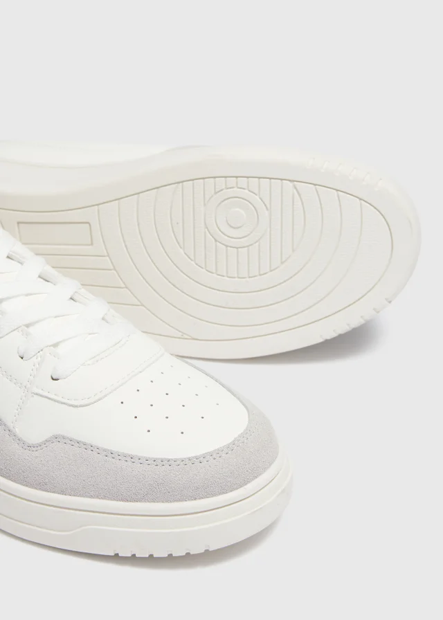 White Retro Smart Trainers