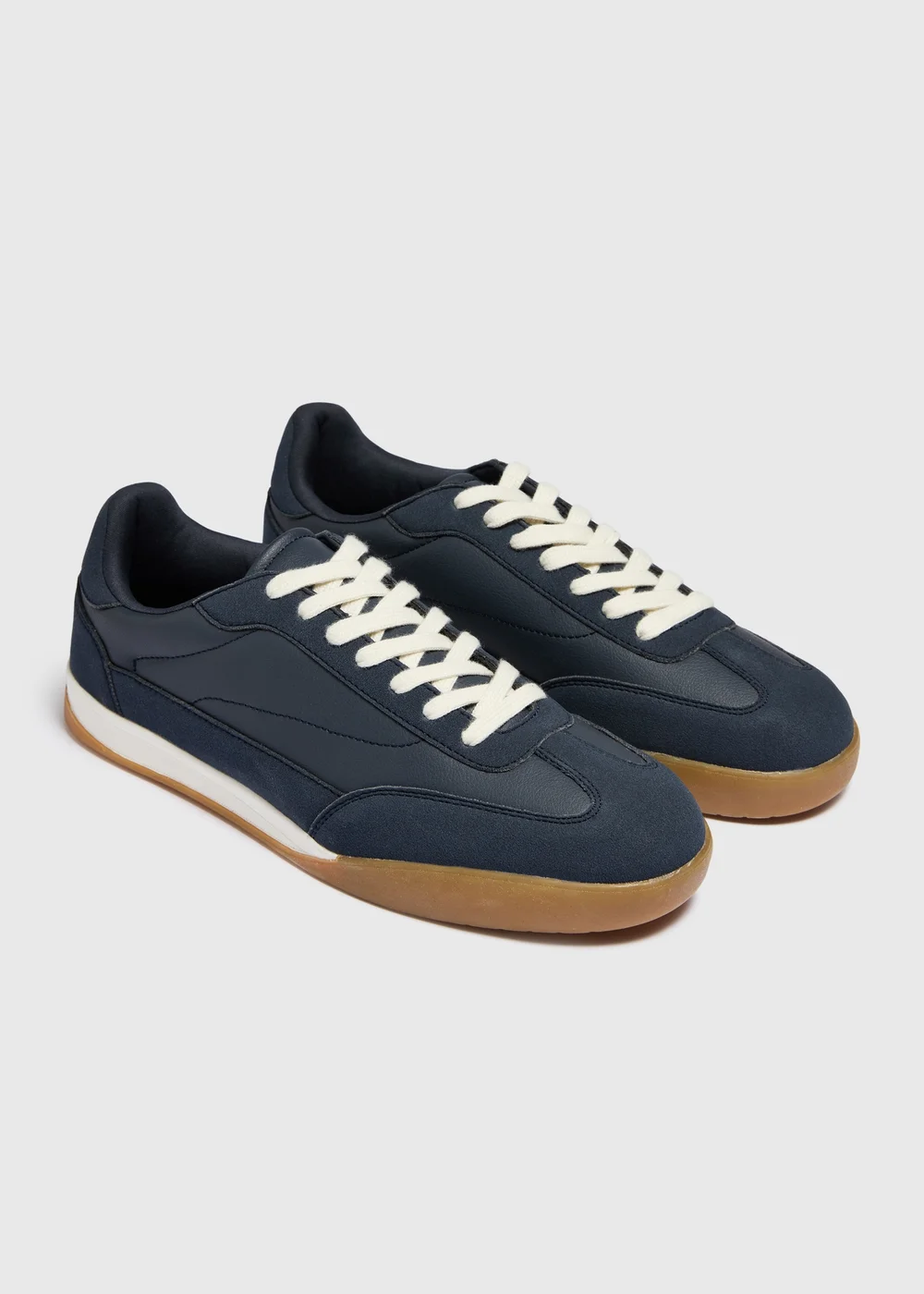 Navy Retro Trainers - 6 Image 1