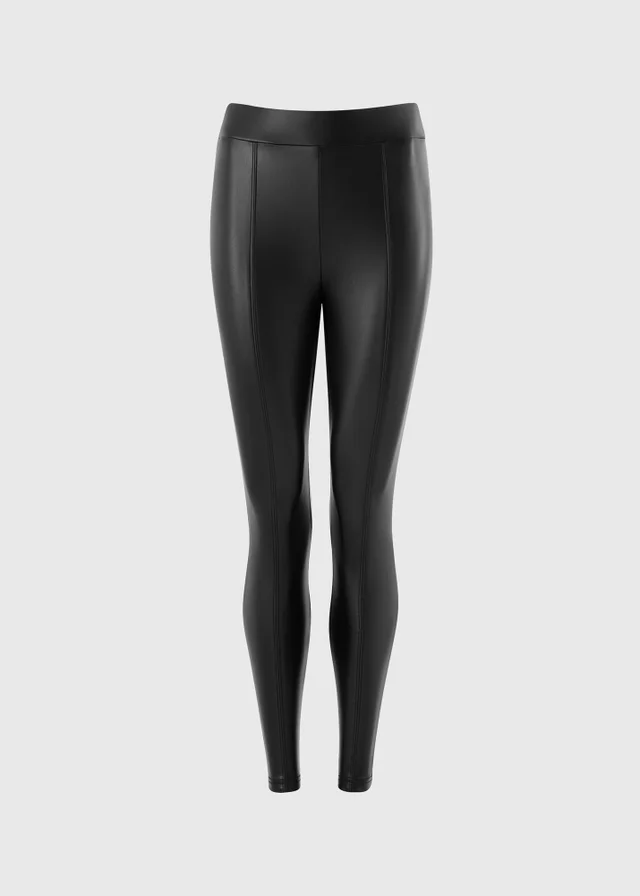 Black Faux Leather Leggings