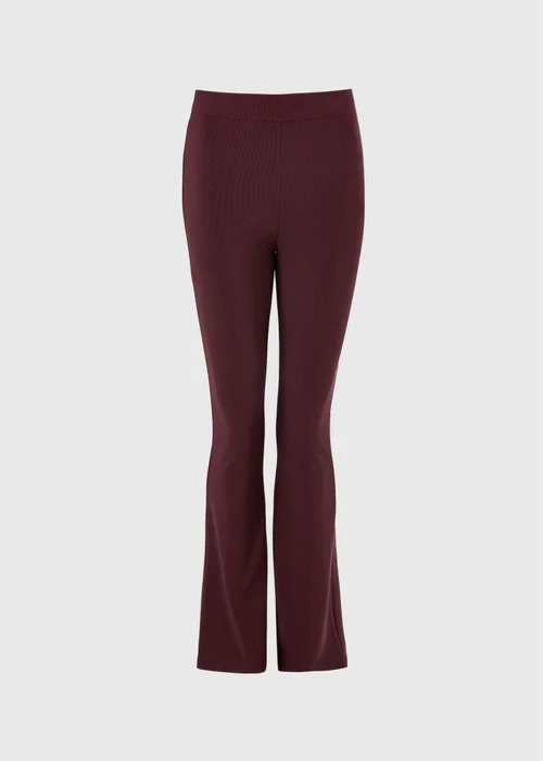 Burgundy Flared Leggings - 16 Image 3