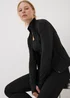 Souluxe Black Funnel Neck Zip Through Sports Jacket - 6 Image 1