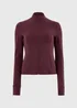 Souluxe Burgundy Funnel Neck Zip Through Sports Jacket - 8 Image 4