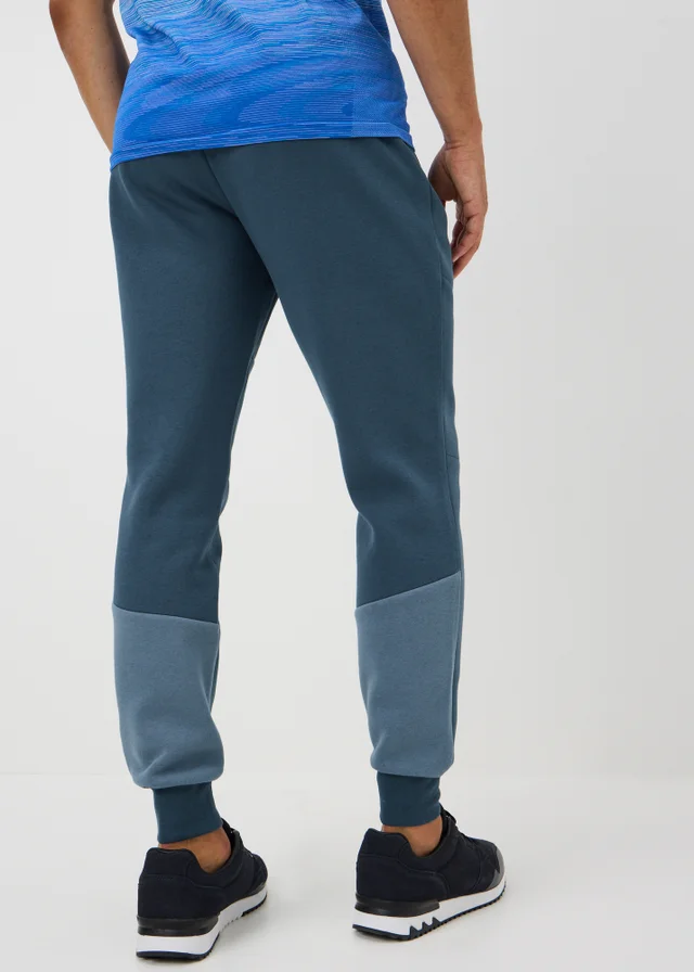 Souluxe Blue Panel Cuffed Jogging Bottoms