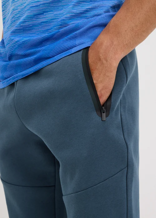 Souluxe Blue Panel Cuffed Jogging Bottoms - XS Image 3