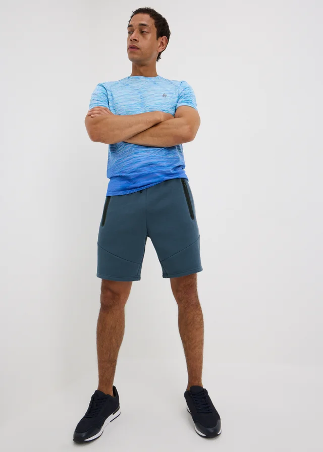 Souluxe Blue Panel Co Ord Jogger Shorts