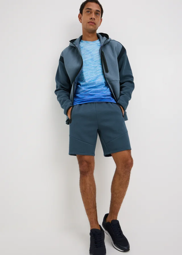 Souluxe Blue Panel Co Ord Jogger Shorts