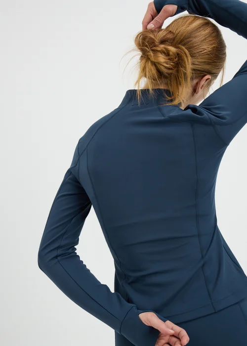 Souluxe Navy Funnel Neck Zip Through Sports Jacket - 6 Image 1