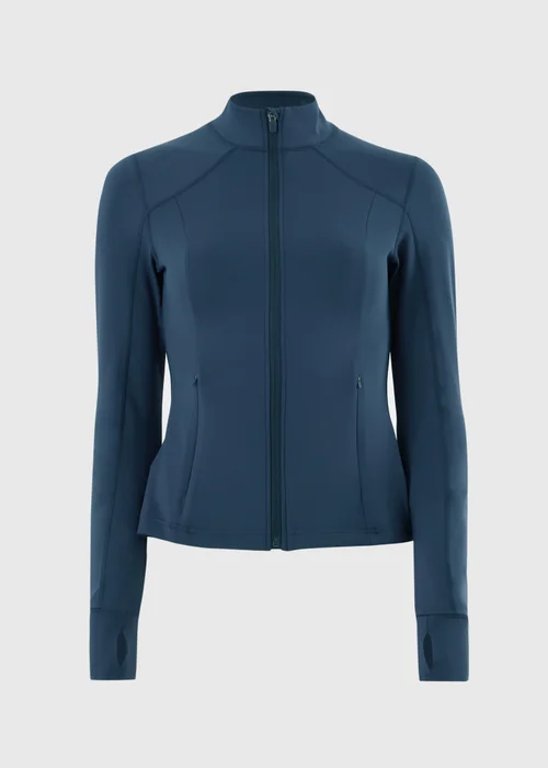 Souluxe Navy Funnel Neck Zip Through Sports Jacket - 6 Image 3