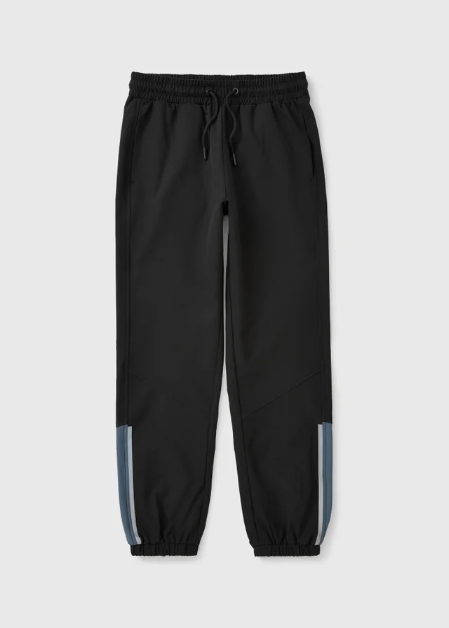 Boys Black Woven Co Ord Jogging Bottoms (7-15yrs)