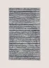 Grey Tufted Striped Bath Mat Image 1