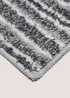 Grey Tufted Striped Bath Mat Image 2
