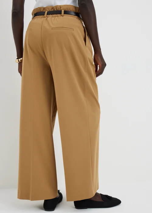 Camel Paperbag Wide Leg Trousers - 8/L29 Image 2