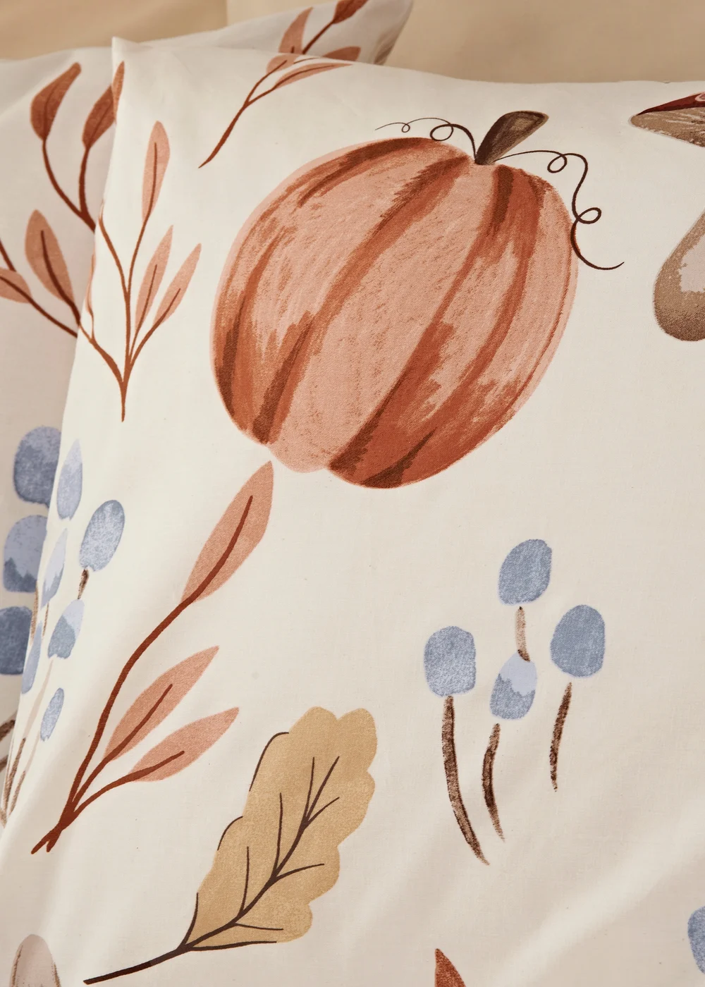 Orange Pumpkin Printed Duvet Set - Single Image 2