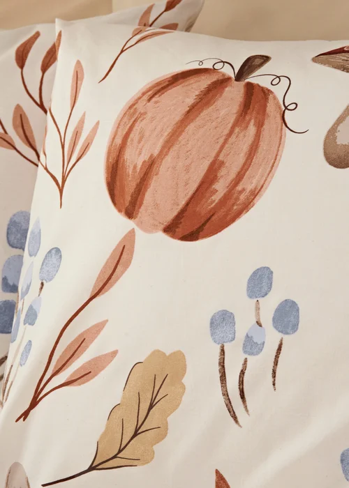 Orange Pumpkin Printed Duvet Set - Single Image 2