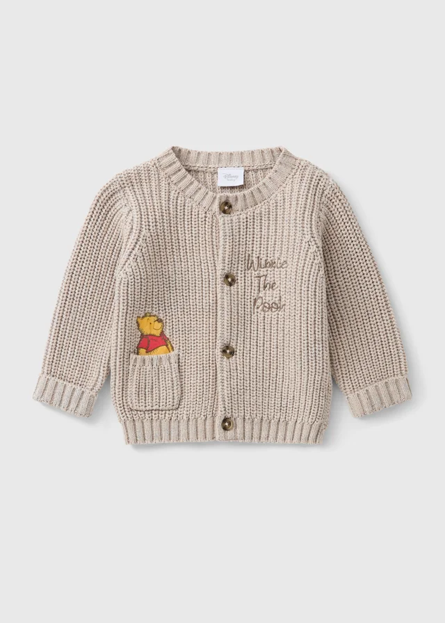 Disney Winnie The Pooh Baby Beige Cardigan (0-18mths)