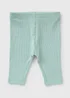 Baby Light Blue Ribbed Legging (Newborn-23mths) - Up to 1 Month Image 1