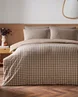 Brown Woven Check Duvet Set - Double Image 1