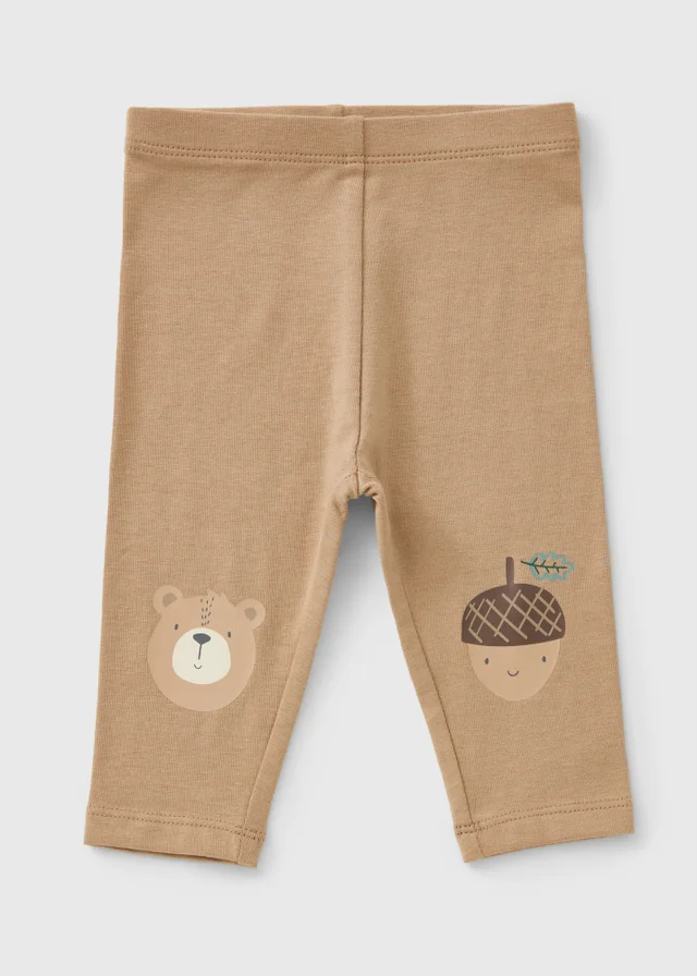 Baby Brown Acorn Leggings (0-23mths)