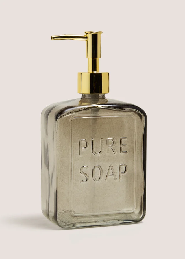 Amber Glass Soap Dispenser