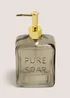 Amber Glass Soap Dispenser Image 1