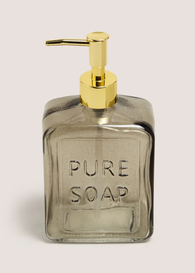Amber Glass Soap Dispenser