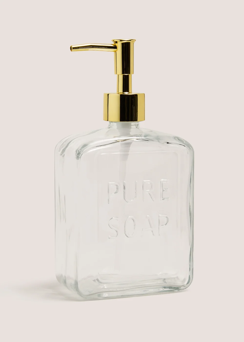 Large Clear Glass Soap Dispenser Image 2