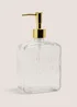 Large Clear Glass Soap Dispenser Image 2