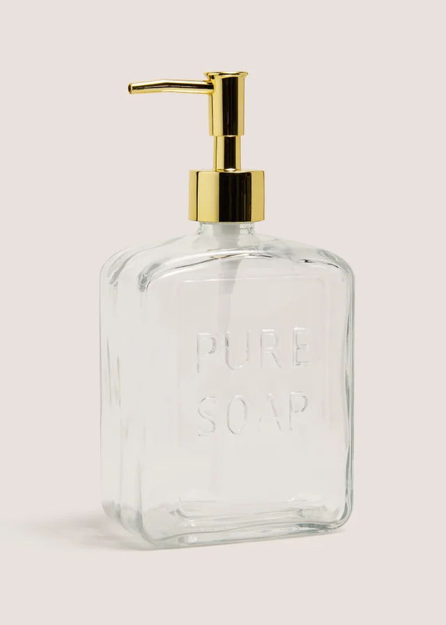 Clear Glass Soap Dispenser