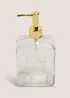 Large Clear Glass Soap Dispenser Image 1