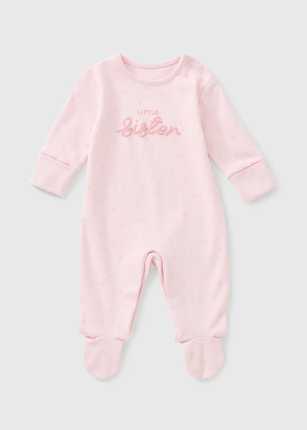 Baby Pink Little Sister Sleepsuit (0-18mths) - 6-9 months Image 1
