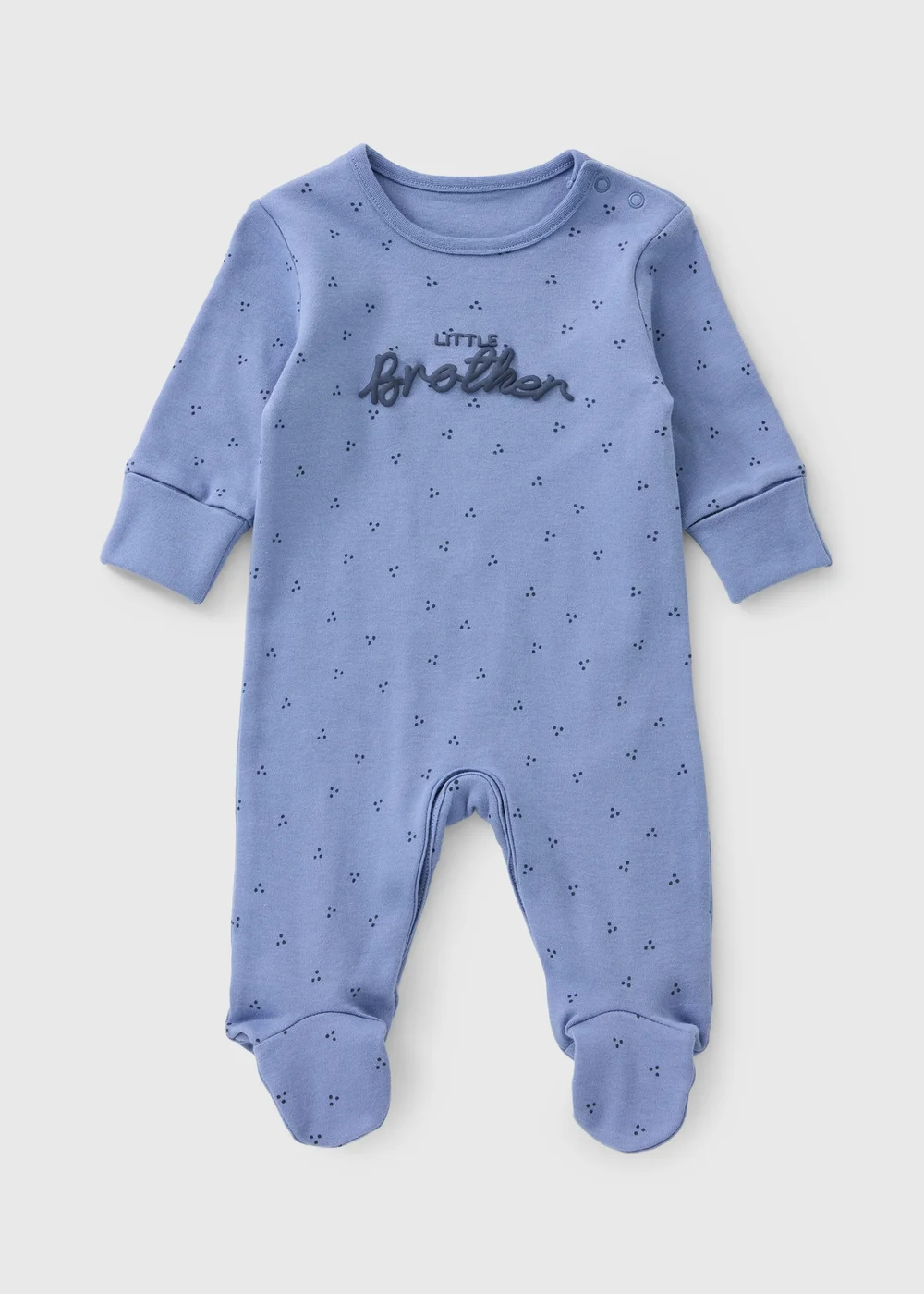 Baby Blue Little Brother Sleepsuit (0-18mths) - 0-3 months Image 1