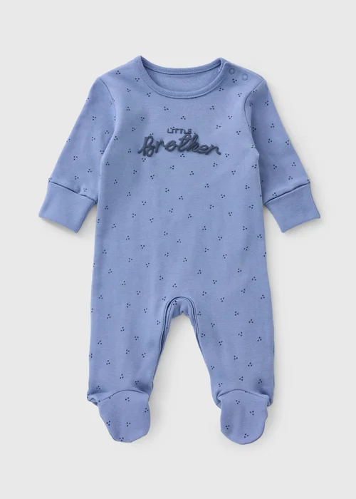 Baby Blue Little Brother Sleepsuit (0-18mths) - 0-3 months Image 1