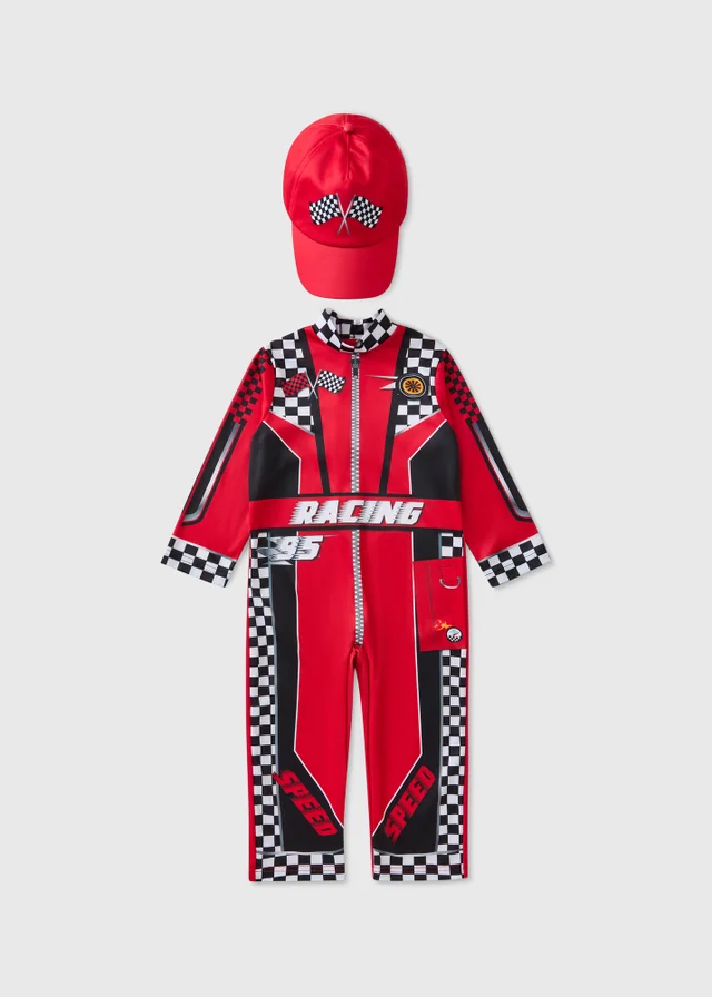 Boys Red Race Car Driver Costume (2-9yrs)