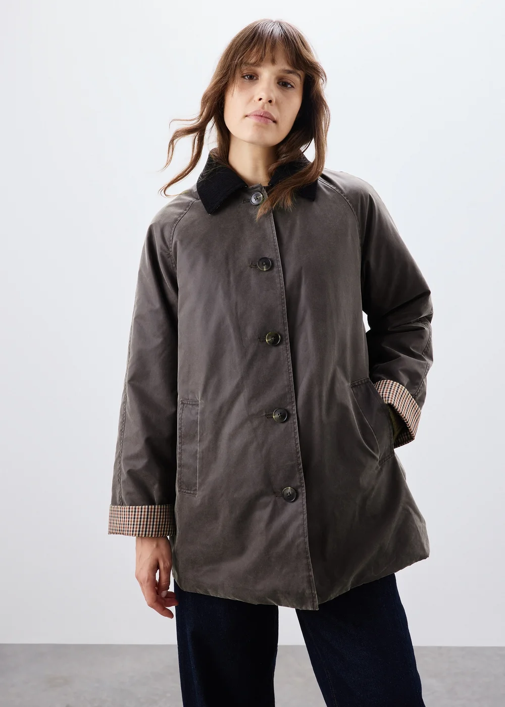 Brown Wax Barn Jacket - S Image 2