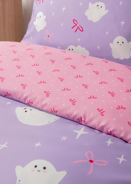 Halloween Purple Ghost Duvet Set - Single Image 3