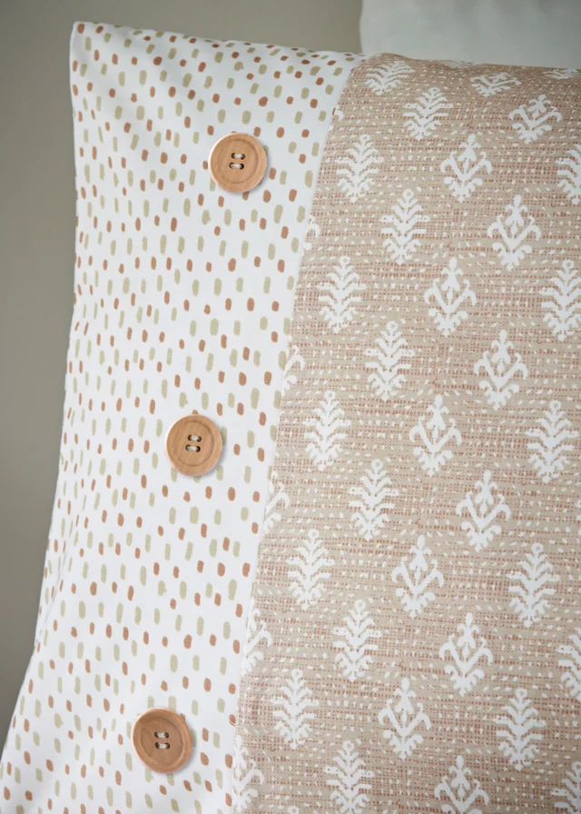 Natural Jacobean Button Duvet Set