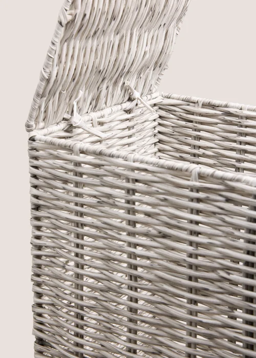 Grey Woven Narrow Laundry Basket Image 2