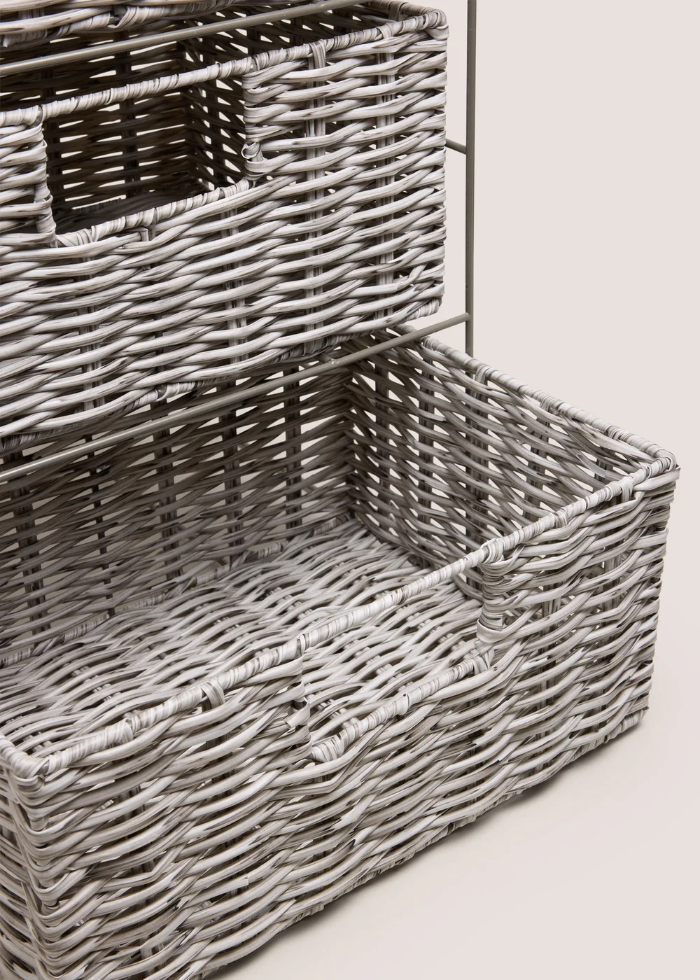 Grey Plastic Woven Drawers Image 2