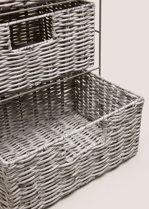 Grey Plastic Woven Drawers Image 2