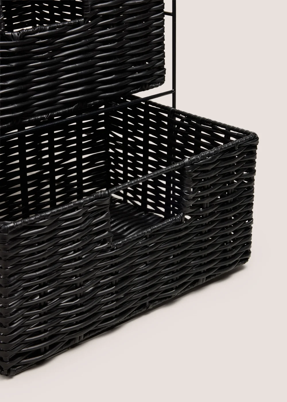 Black Plastic Woven Drawers Image 2