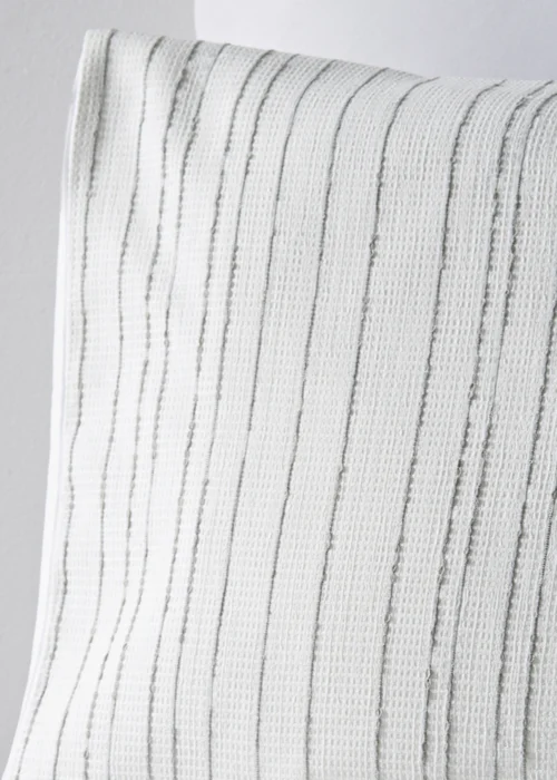 Grey Stitch Stripe Duvet Set - Double Image 2
