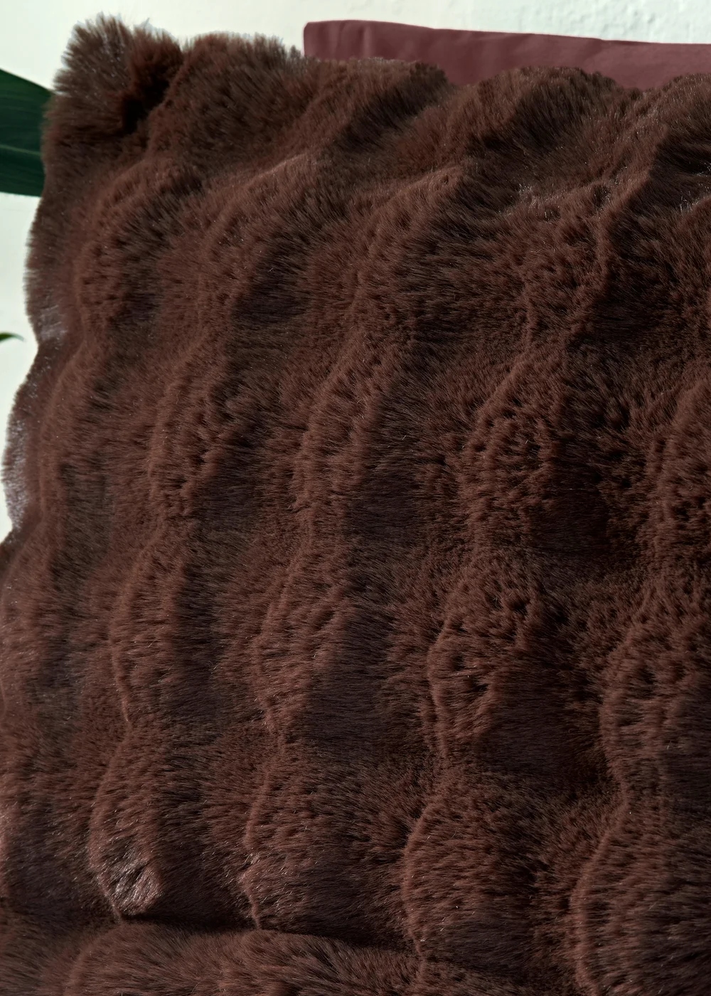 Brown Faux Fur Duvet Set - Double Image 2