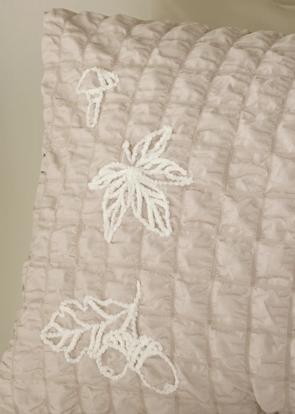 Natural Seersucker Pumpkin & Woodland Duvet Set - Double Image 2